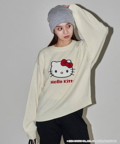 "HELLO KITTY/《Hello Kitty》" 相良刺繡針織衫 限定推出