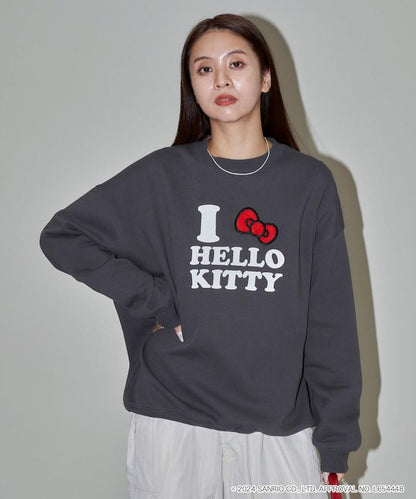 "HELLO KITTY/《Hello Kitty》"標誌 風琴褶 刺繡衛衣