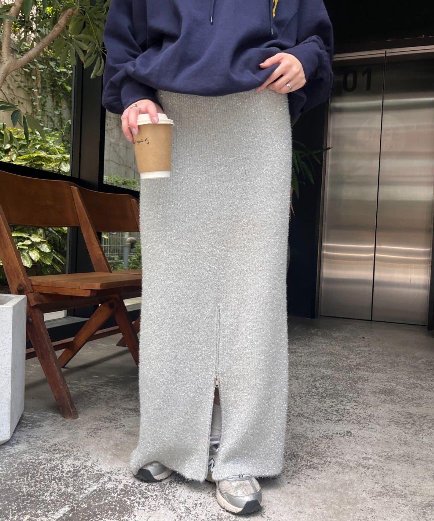 2WAY閃光拉鍊裙