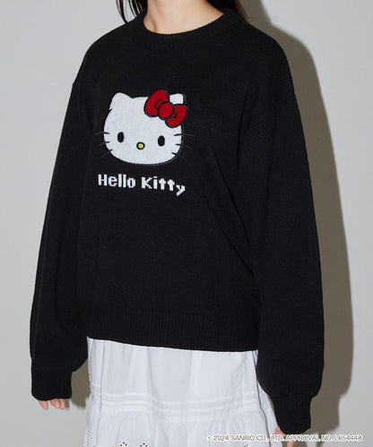 "HELLO KITTY/《Hello Kitty》" 相良刺繡針織衫 限定推出