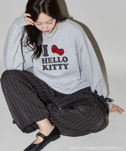 "HELLO KITTY/《Hello Kitty》"標誌 風琴褶 刺繡衛衣