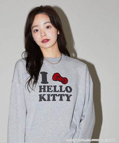 "HELLO KITTY/《Hello Kitty》"標誌 風琴褶 刺繡衛衣