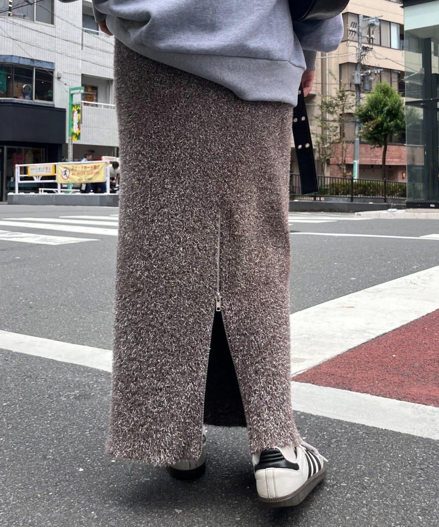 2WAY閃光拉鍊裙