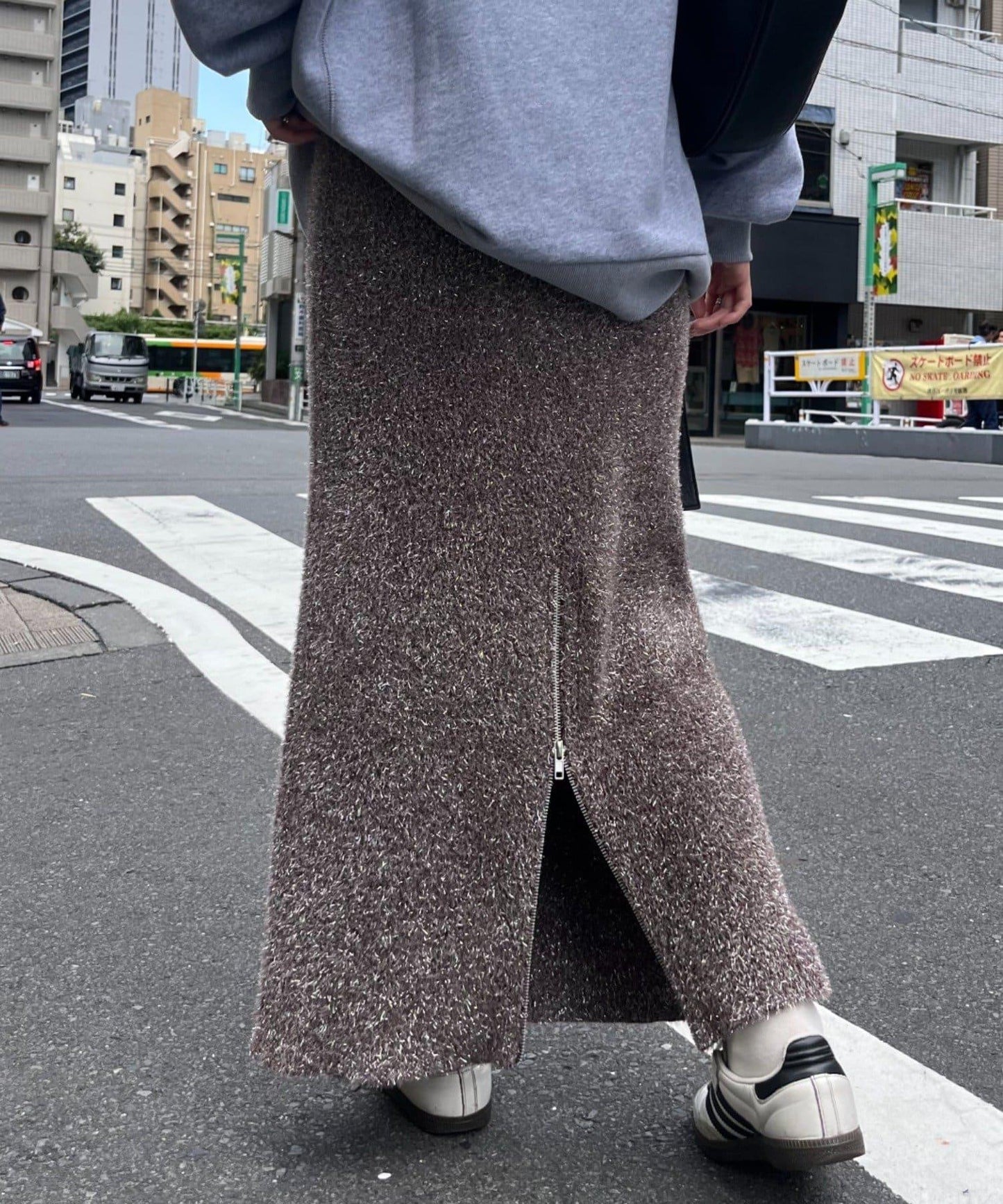 2WAY閃光拉鍊裙