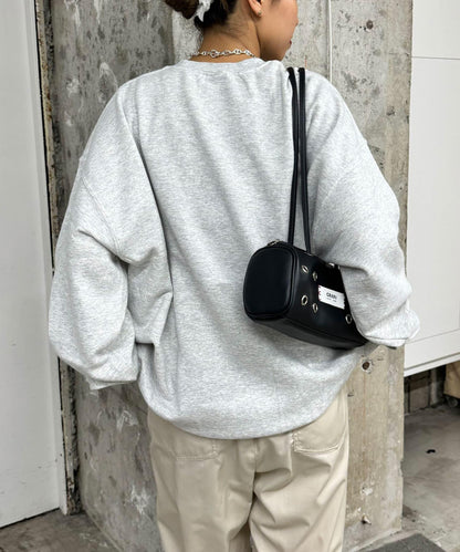 【儉樸風格】跳躍骷髏圖案圓領衛衣