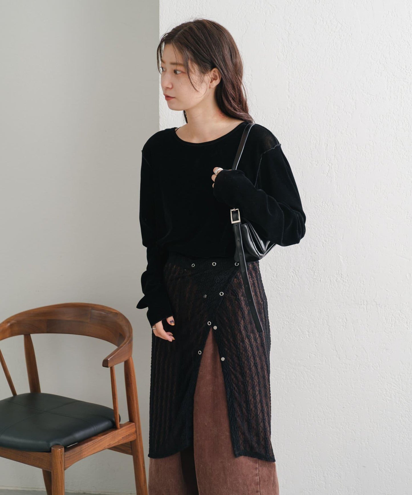 【4色展開】蕾絲裙裹裙