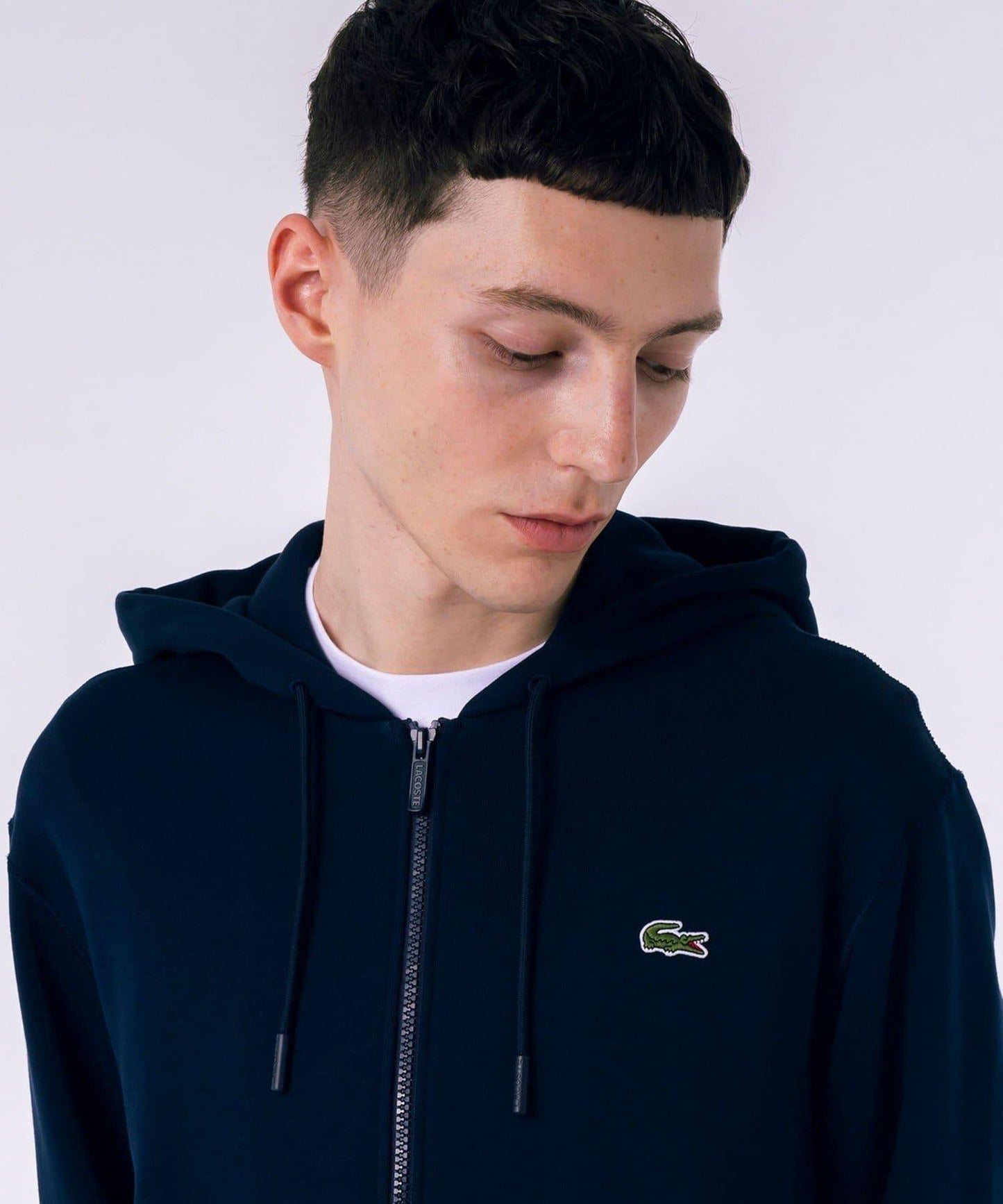 【LACOSTE】高級衛衣拉鍊帽衫