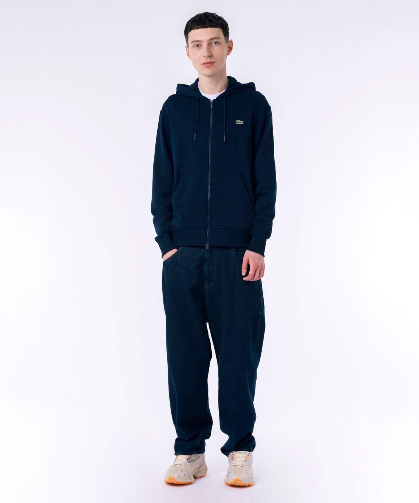 【LACOSTE】高級衛衣拉鍊帽衫