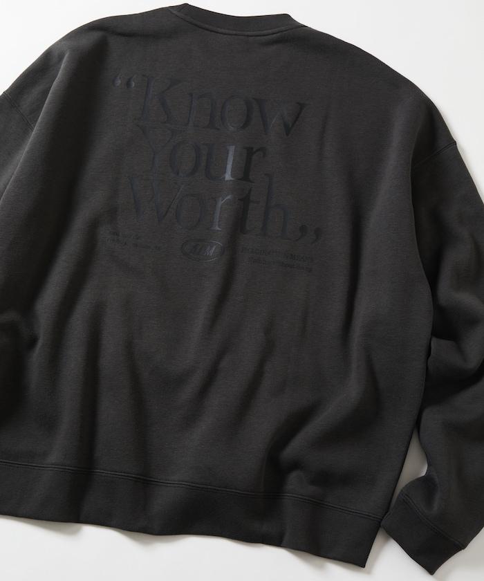 大尺寸後背印花圓領衛衣 瞭解自己的價值