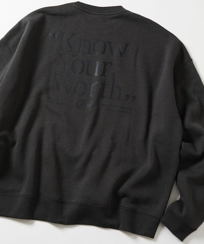 大尺寸後背印花圓領衛衣 瞭解自己的價值