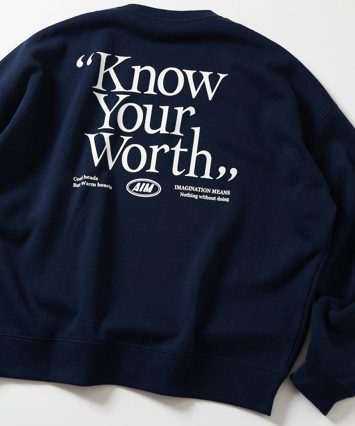 大尺寸後背印花圓領衛衣 瞭解自己的價值