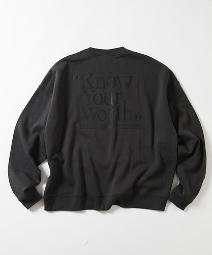 大尺寸後背印花圓領衛衣 瞭解自己的價值