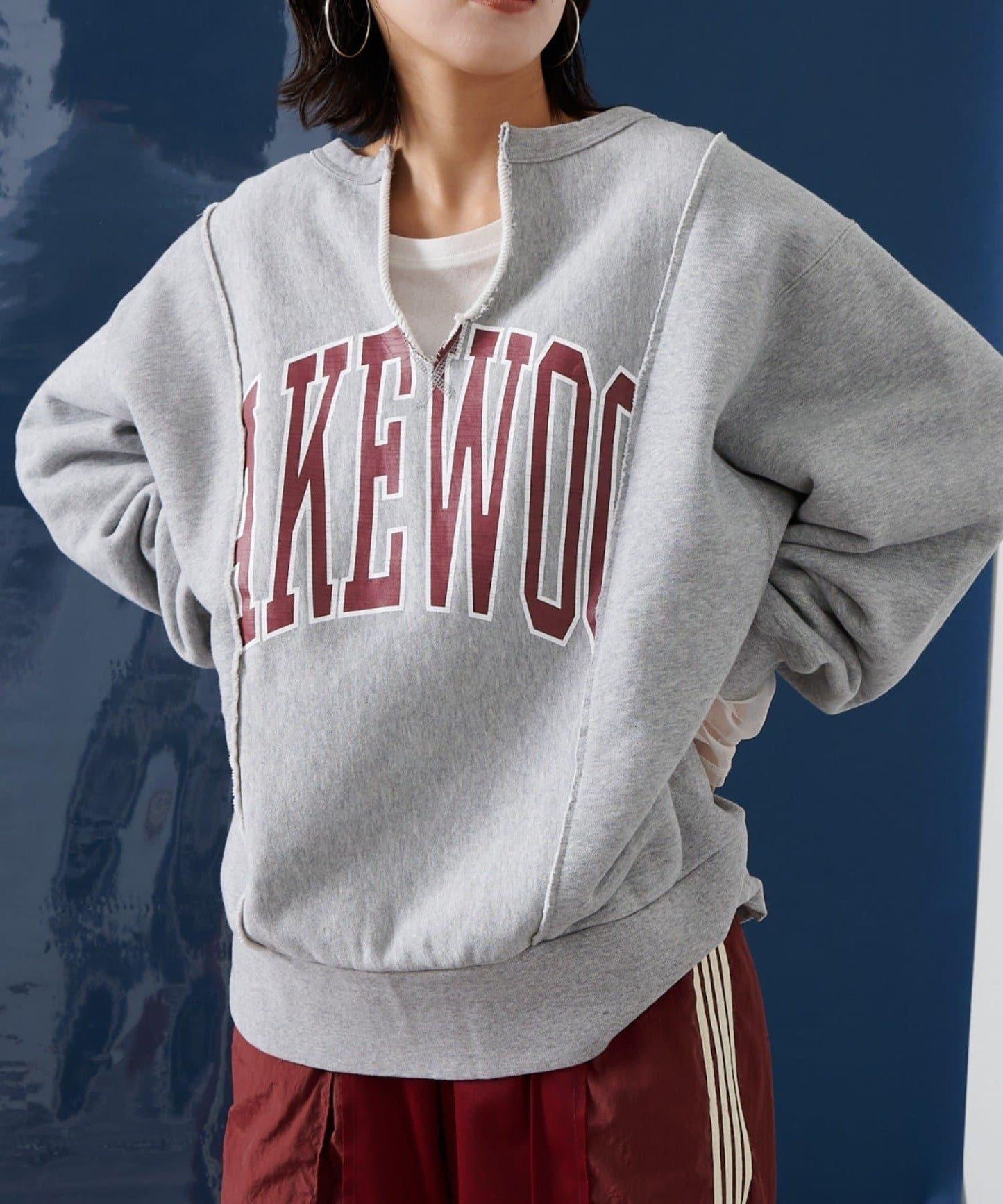 【etsinta/艾欣塔】改艊水手領學院風運動衫