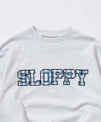 【SLOPPY/斯洛比】格紋刺繡logo毛衣crew