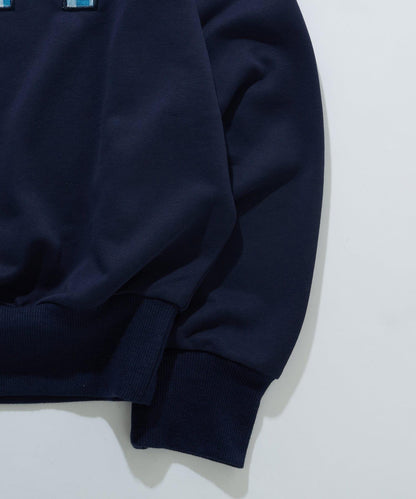 【SLOPPY/斯洛比】格紋刺繡logo毛衣crew