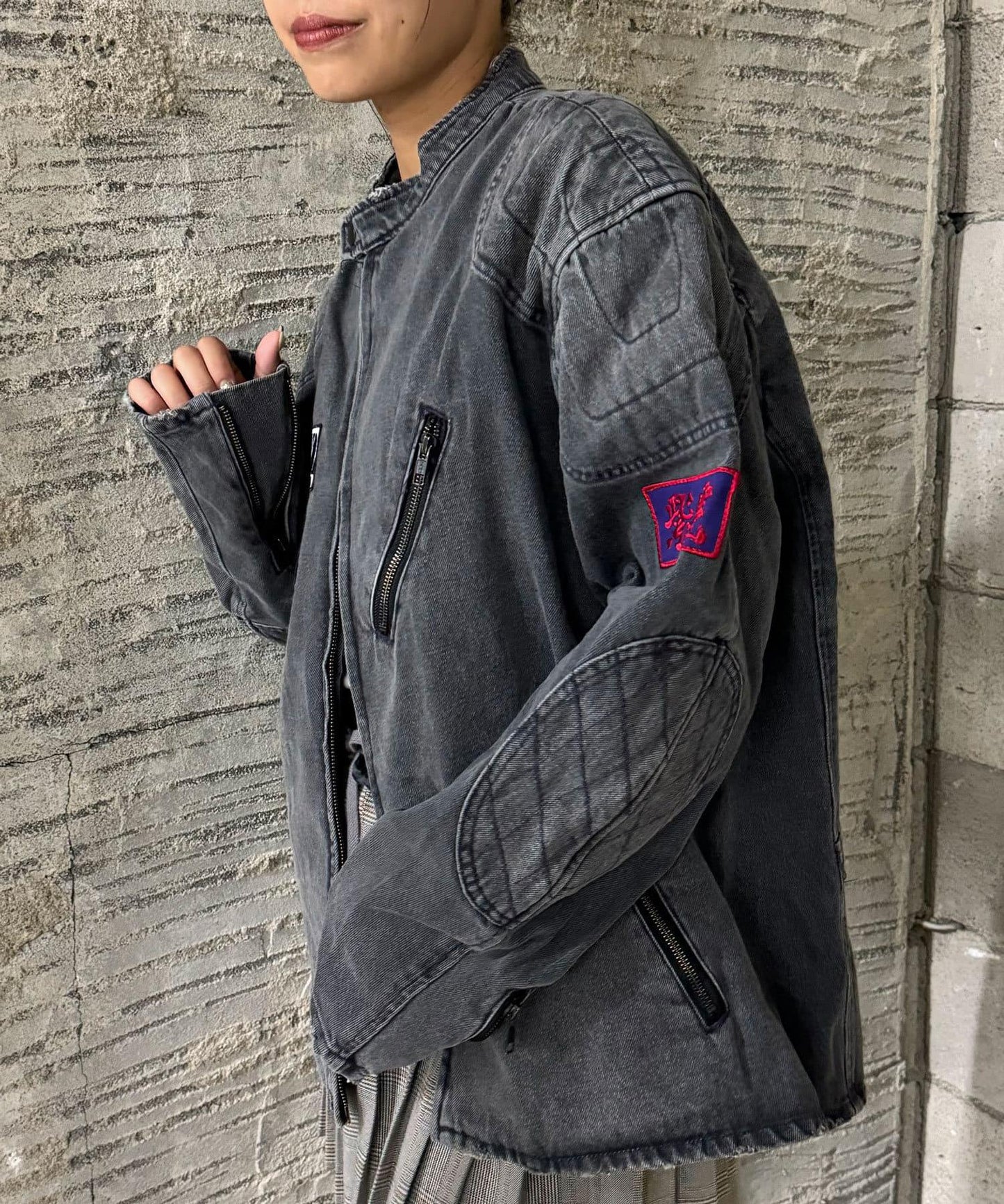 【SHIDEN/紫電】摩托車夾克 -13.5盎司牛仔布/復古