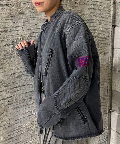 【SHIDEN/紫電】摩托車夾克 -13.5盎司牛仔布/復古