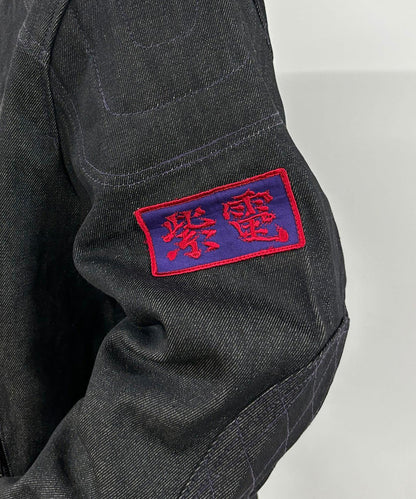 【紫電】摩托車夾克-13.5盎司牛仔布