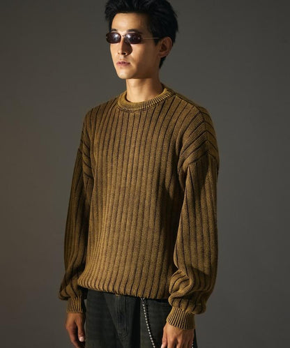 MR HEARTS 先生之心 WIDE RIB CREW NECK KNIT