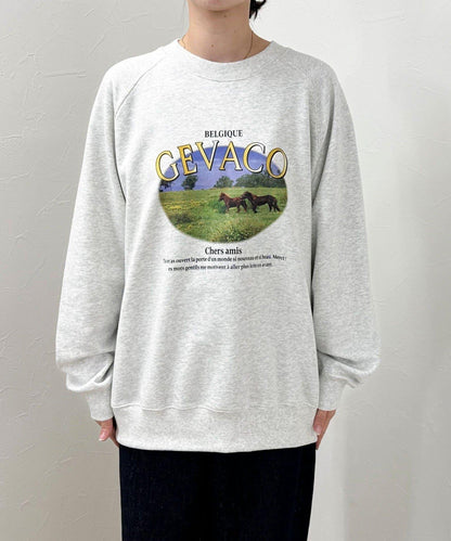 【GEVACO/ゲバコ】內毛印花衛衣套頭衫