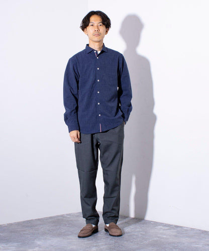 【商務休閒款式】【GLOSTER】羊毛仿 帆布襯衫