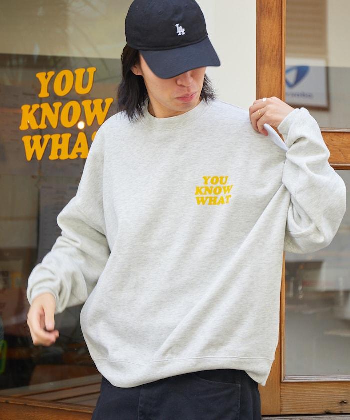 YOU KNOW WHAT×FREAK'S STORE 聯名 大尺寸 絨布印花 圓領衛衣