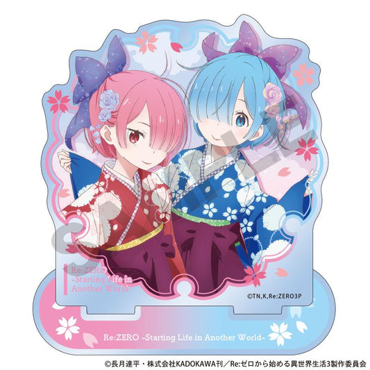 《Re:從零開始的異世界生活》亞克力立牌 拉姆&蕾姆 和服