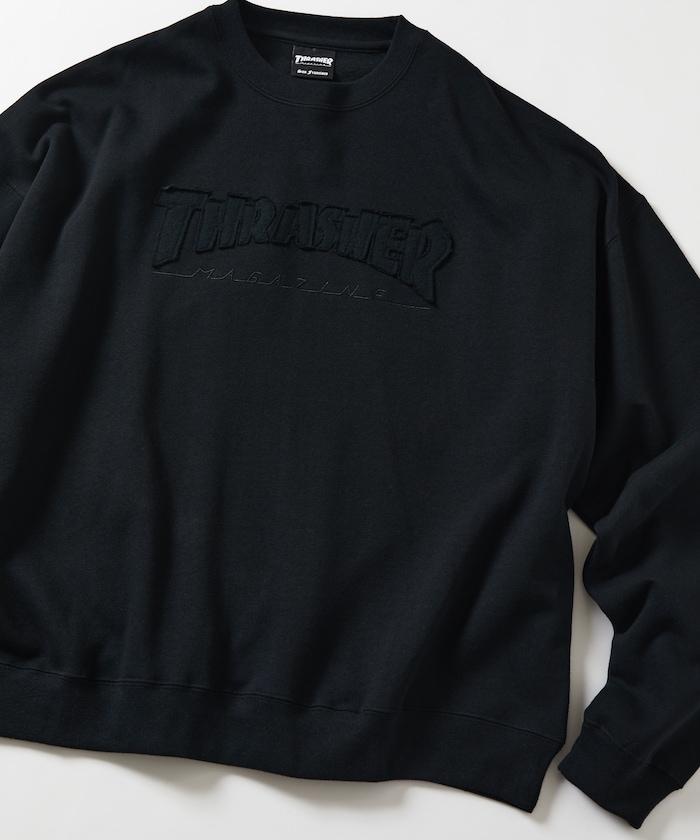 THRASHER×FREAK'S STORE 聯名 拼接 前胸標誌 衛衣