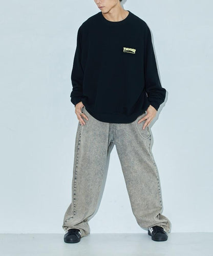 THRASHER×FREAK'S STORE 聯名 拉格朗 一點 印花 拼接衫