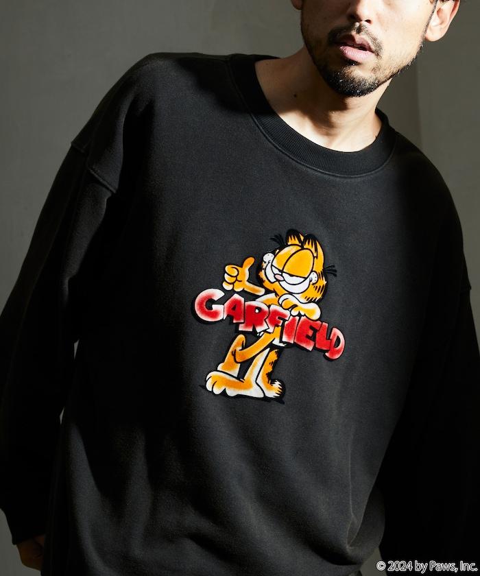 Garfield 絨面印花 圓領衛衣