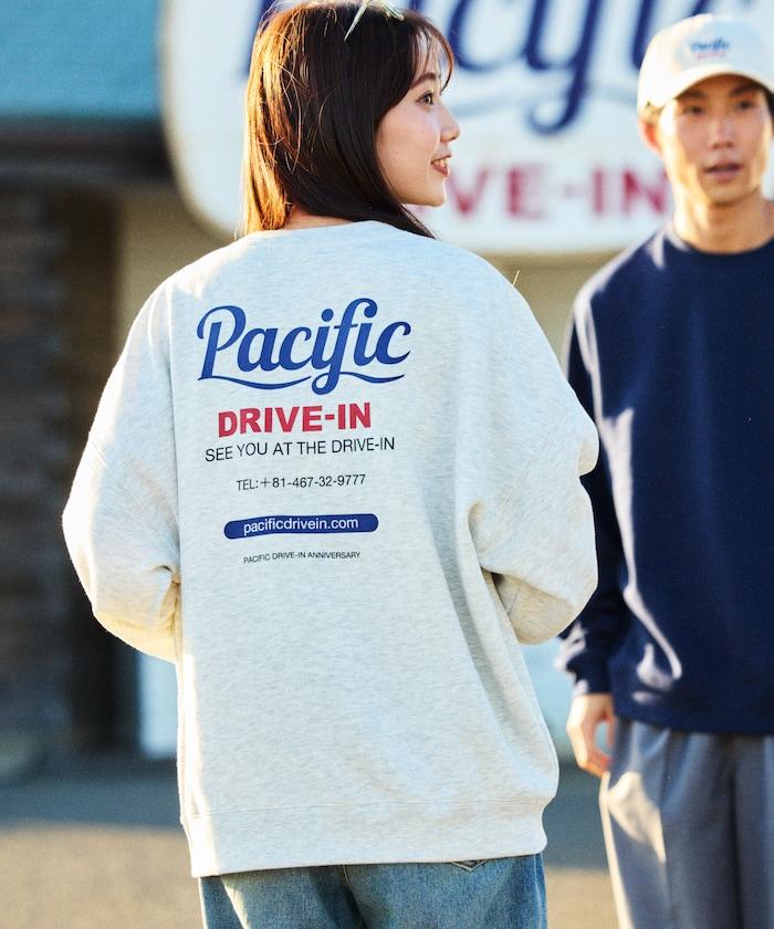 Pacific DRIVE-IN×FREAK'S STORE 太平洋汽車影院 聯名 大尺寸 後背印花 圓領衛衣