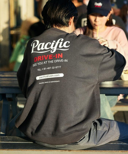 Pacific DRIVE-IN×FREAK'S STORE 太平洋汽車影院 聯名 大尺寸 後背印花 圓領衛衣