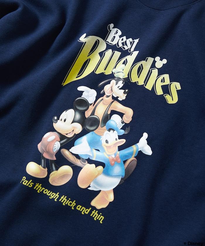 DISNEY 《迪士尼》/聯名 大尺寸圓領印花衛衣 Best Buddies