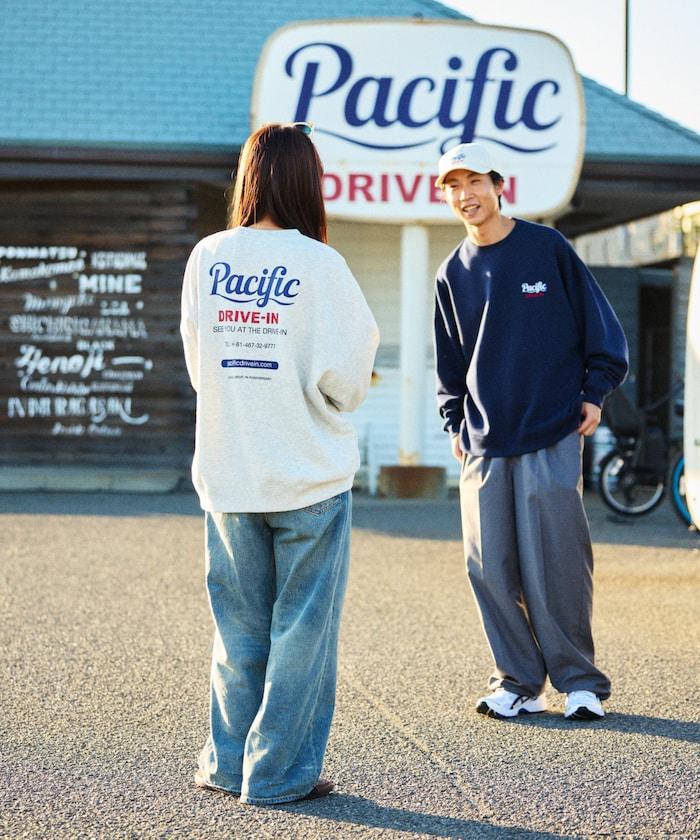 Pacific DRIVE-IN×FREAK'S STORE 太平洋汽車影院 聯名 大尺寸 後背印花 圓領衛衣