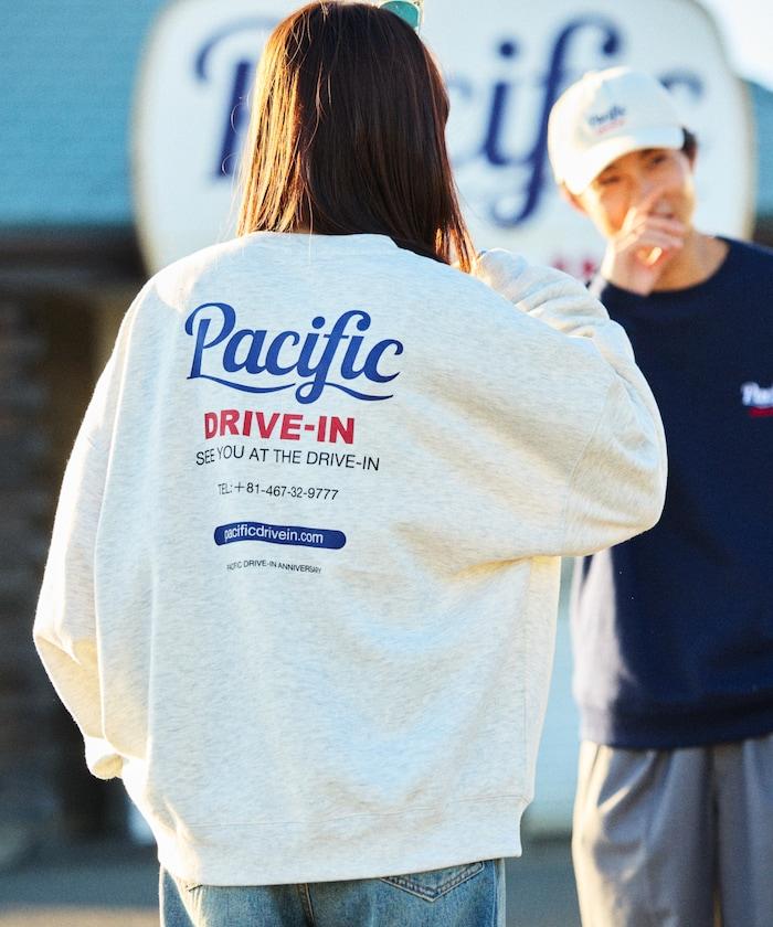 Pacific DRIVE-IN×FREAK'S STORE 太平洋汽車影院 聯名 大尺寸 後背印花 圓領衛衣