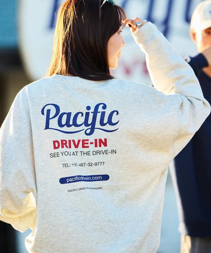 Pacific DRIVE-IN×FREAK'S STORE 太平洋汽車影院 聯名 大尺寸 後背印花 圓領衛衣