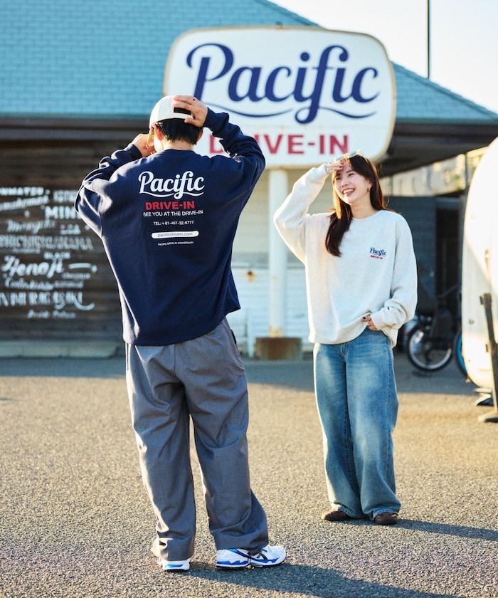 Pacific DRIVE-IN×FREAK'S STORE 太平洋汽車影院 聯名 大尺寸 後背印花 圓領衛衣