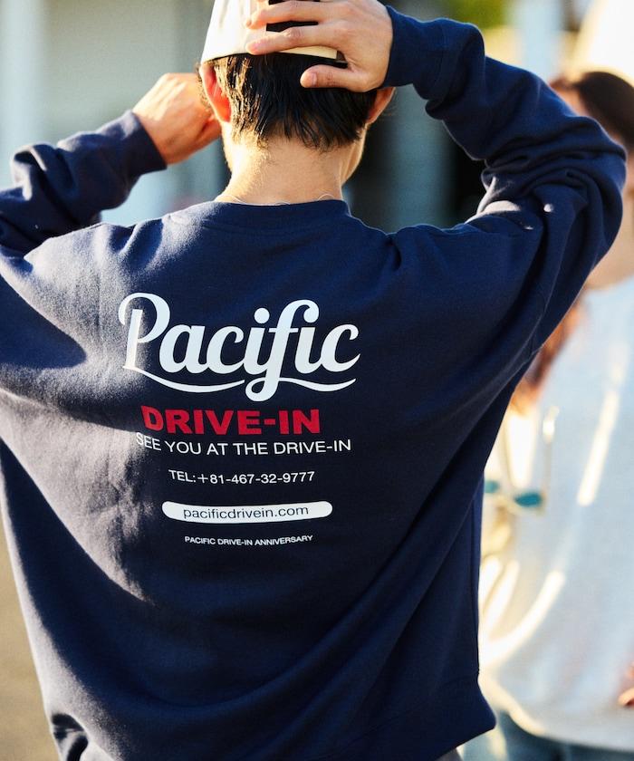 Pacific DRIVE-IN×FREAK'S STORE 太平洋汽車影院 聯名 大尺寸 後背印花 圓領衛衣