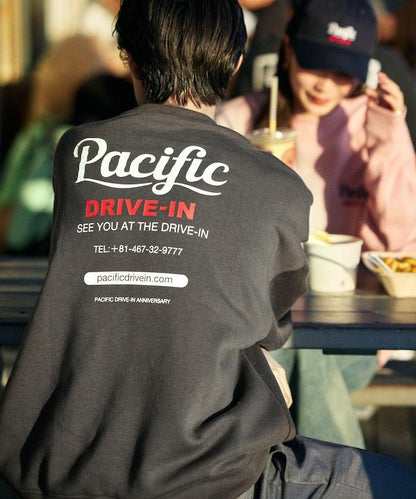 Pacific DRIVE-IN×FREAK'S STORE 太平洋汽車影院 聯名 大尺寸 後背印花 圓領衛衣