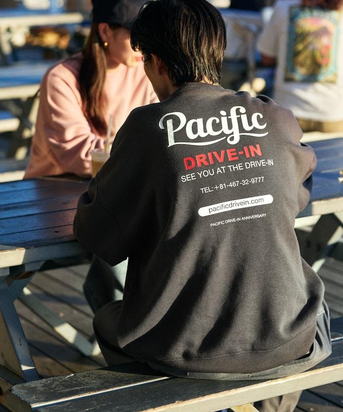 Pacific DRIVE-IN×FREAK'S STORE 太平洋汽車影院 聯名 大尺寸 後背印花 圓領衛衣