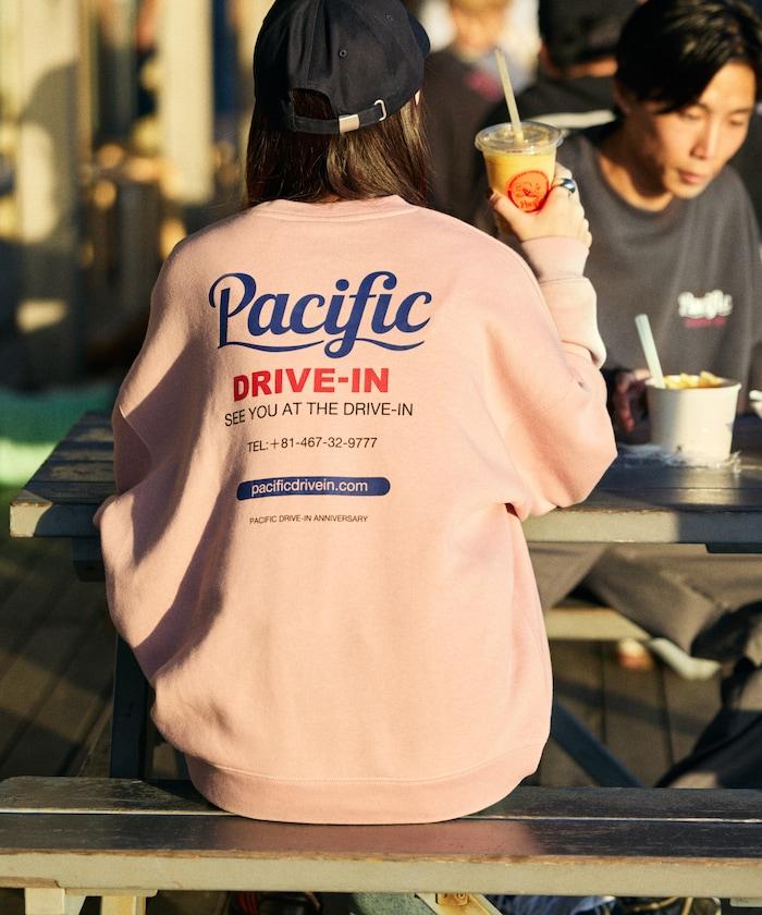 Pacific DRIVE-IN×FREAK'S STORE 太平洋汽車影院 聯名 大尺寸 後背印花 圓領衛衣