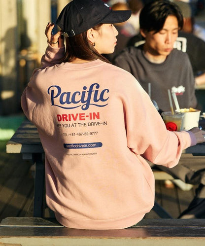 Pacific DRIVE-IN×FREAK'S STORE 太平洋汽車影院 聯名 大尺寸 後背印花 圓領衛衣