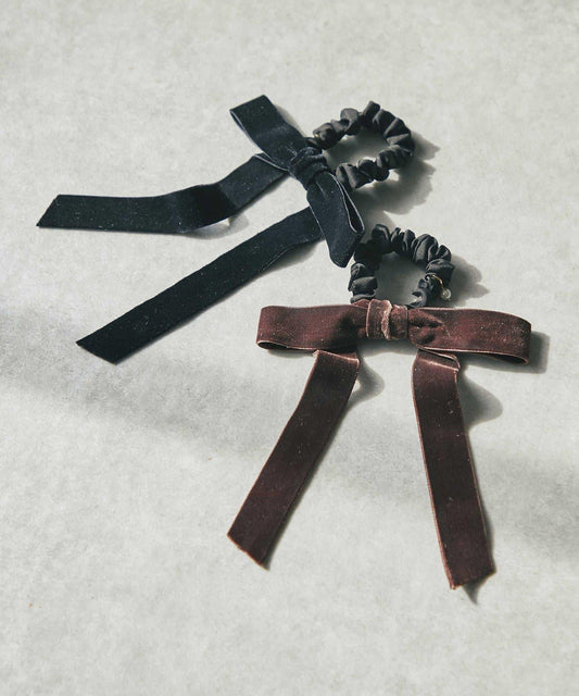 【優雅絲帶】天鵝絨髮圈
