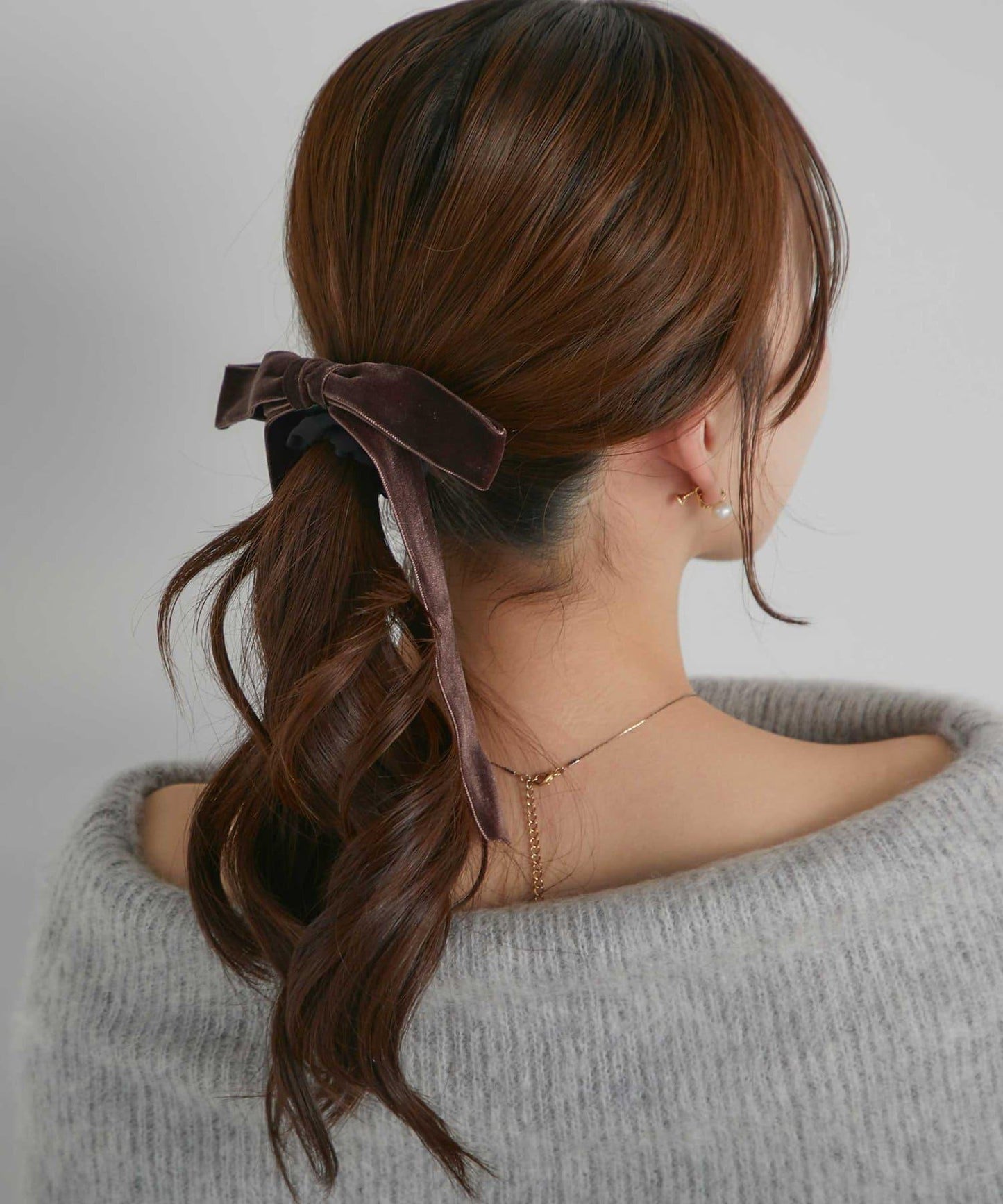 【優雅絲帶】天鵝絨髮圈