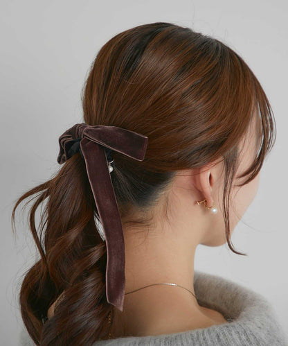 【優雅絲帶】天鵝絨髮圈