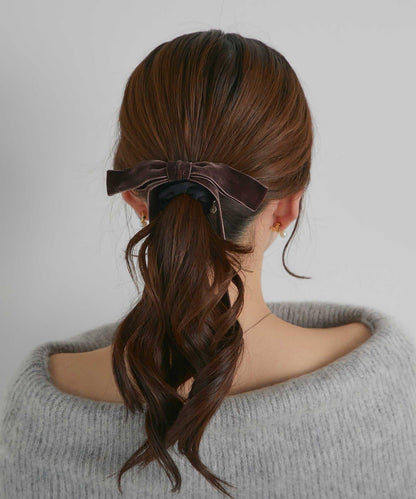 【優雅絲帶】天鵝絨髮圈