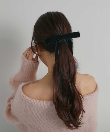 【優雅絲帶】天鵝絨髮圈