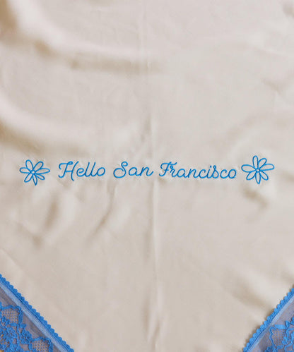 【HELLO.SANFRANCISCO】刺繡蕾絲圍巾