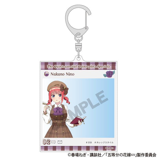 《五等分的新娘》SNS風亞克力鑰匙扣 中野二乃 大學風格