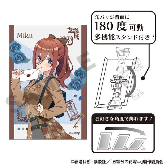 《五等分的新娘》_藝術罐徽章 中野三玖 大學風